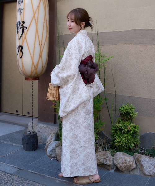 Ambre Neige（アンブルネージュ）の「2way yukata set / 2way浴衣セット（浴衣・レディース・ナチュラル/ブルー/ピンク/ネイビー/オレンジ・FREE）」の19枚目の写真