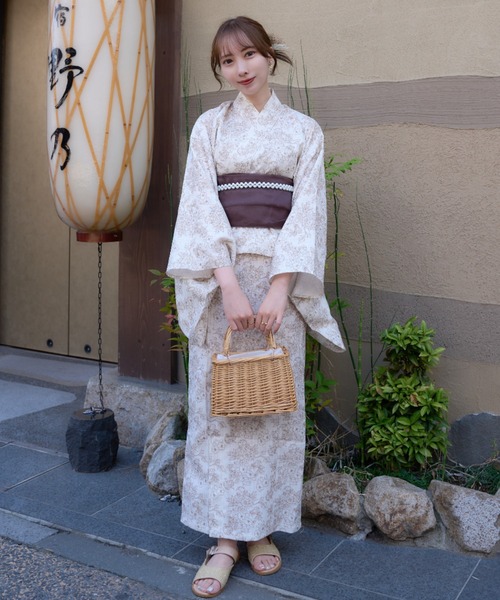 Ambre Neige（アンブルネージュ）の「2way yukata set / 2way浴衣セット（浴衣・レディース・ナチュラル/ブルー/ピンク/ネイビー/オレンジ・FREE）」の20枚目の写真