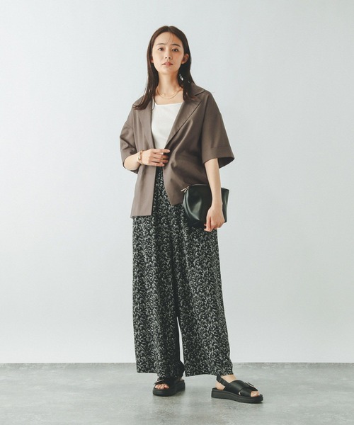 GLOBAL WORK お手入れラクラクセットアップ ショート丈 ジレ ブラック GLOBAL WORK｜お手入れラクラクセットアップ/ジレ/253490