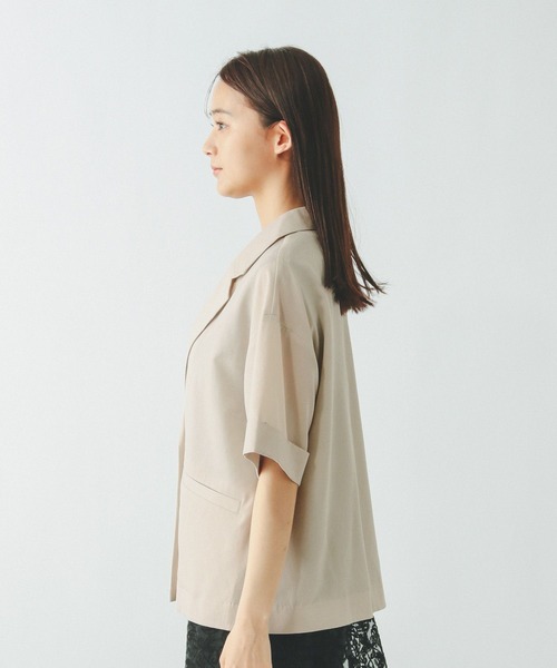 GLOBAL WORK ＊お手入れラクラクジャケット半袖 GLOBAL WORK｜お手入れラクラクジャケット半袖/498362 | Rakuten