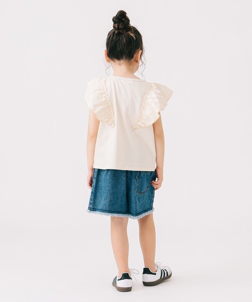 B:MING by BEAMS（ビーミングバイビームス）の「布帛 フリル袖 プルオーバー 2025SS（100～140cm）（Tシャツ/カットソー・キッズ・ブルー/ホワイト系その他5・110/120/130/100/140）」の8枚目の写真