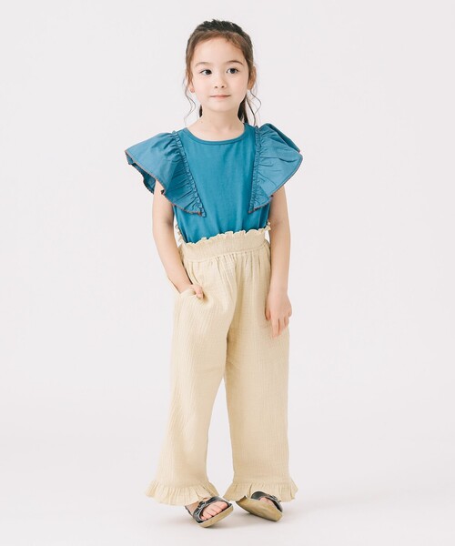 B:MING by BEAMS（ビーミングバイビームス）の「布帛 フリル袖 プルオーバー 2025SS（100～140cm）（Tシャツ/カットソー・キッズ・ブルー/ホワイト系その他5・110/120/130/100/140）」の11枚目の写真