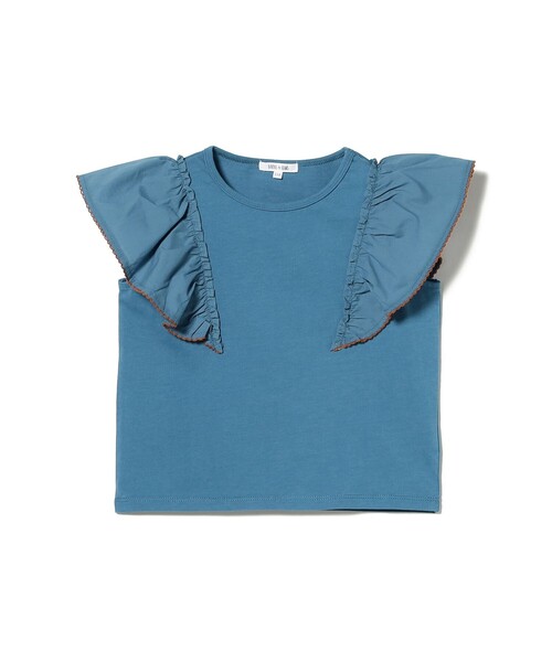B:MING by BEAMS（ビーミングバイビームス）の「布帛 フリル袖 プルオーバー 2025SS（100～140cm）（Tシャツ/カットソー・キッズ・ブルー/ホワイト系その他5・110/120/130/100/140）」の17枚目の写真