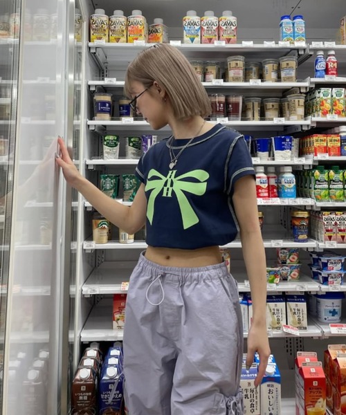ribbon tee（Tシャツ/カットソー）｜HTH（エイチティーエイチ