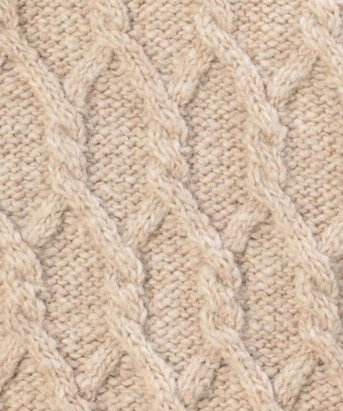 green label relaxing（グリーンレーベルリラクシング）の「BULKY ARAN タートルネックニット 3G◆（ニット/セーター・メンズ・ベージュ/ブラック/ホワイト・X-LARGE/SMALL/MEDIUM/LARGE）」の7枚目の写真