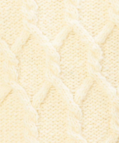 green label relaxing（グリーンレーベルリラクシング）の「BULKY ARAN タートルネックニット 3G◆（ニット/セーター・メンズ・ベージュ/ブラック/ホワイト・X-LARGE/SMALL/MEDIUM/LARGE）」の9枚目の写真