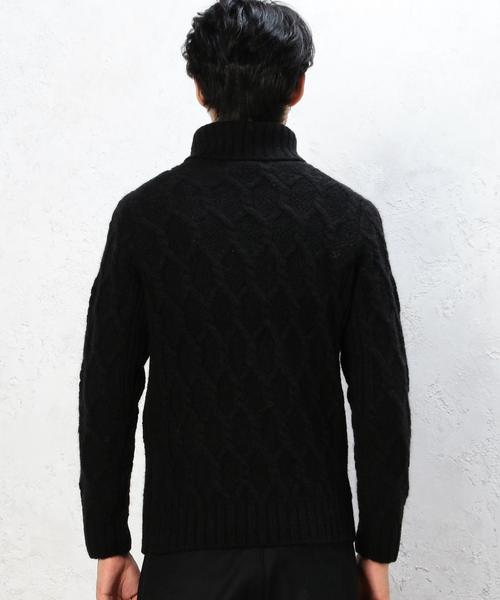green label relaxing（グリーンレーベルリラクシング）の「BULKY ARAN タートルネックニット 3G◆（ニット/セーター・メンズ・ベージュ/ブラック/ホワイト・X-LARGE/SMALL/MEDIUM/LARGE）」の11枚目の写真