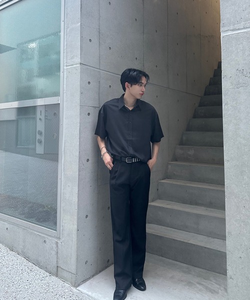 Otte(オッテ)の「シンプルシフォンサマーシャツ(シャツ/ブラウス・メンズ・ブラック/ホワイト/ブルー/ダークグリーン・MEDIUM/LARGE/SMALL)」の22枚目の写真