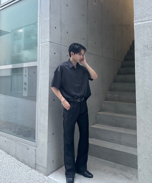 Otte(オッテ)の「シンプルシフォンサマーシャツ(シャツ/ブラウス・メンズ・ブラック/ホワイト/ブルー/ダークグリーン・MEDIUM/LARGE/SMALL)」の21枚目の写真