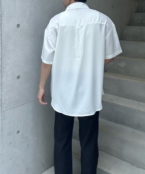 Otte(オッテ)の「シンプルシフォンサマーシャツ(シャツ/ブラウス・メンズ・ブラック/ホワイト/ブルー/ダークグリーン・MEDIUM/LARGE/SMALL)」の17枚目の写真