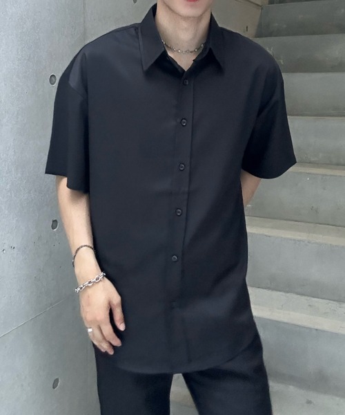 Otte(オッテ)の「シンプルシフォンサマーシャツ(シャツ/ブラウス・メンズ・ブラック/ホワイト/ブルー/ダークグリーン・MEDIUM/LARGE/SMALL)」の19枚目の写真