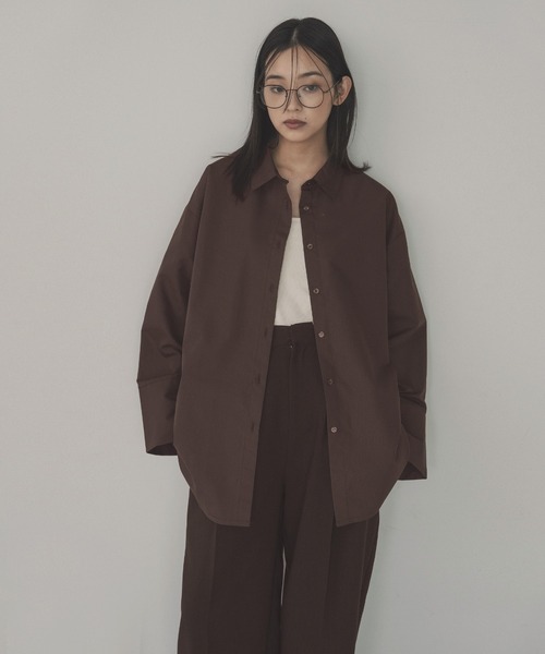 hellam(へラム)の「ブロード ビスチェアンサンブルシャツ(シャツ/ブラウス・レディース・チャコール/ブルー/オフホワイト/ブラウン/ブラック・FREE)」の21枚目の写真