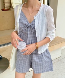 everycoco（エブリーココ）の「【2点セット】チェック柄キャミソール＋チェック柄ショートパンツ/セットアップ（セットアップ）」