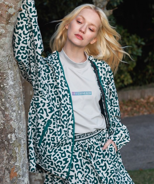 IRISHMAN(アイリッシュマン)の「【REFLECT】signature logo full zip hoodie / 光る防水フルジップフーディ(UNISEX)(パーカー・メンズ・グリーン/ホワイト/ブルー・M/XL/L/S)」の10枚目の写真
