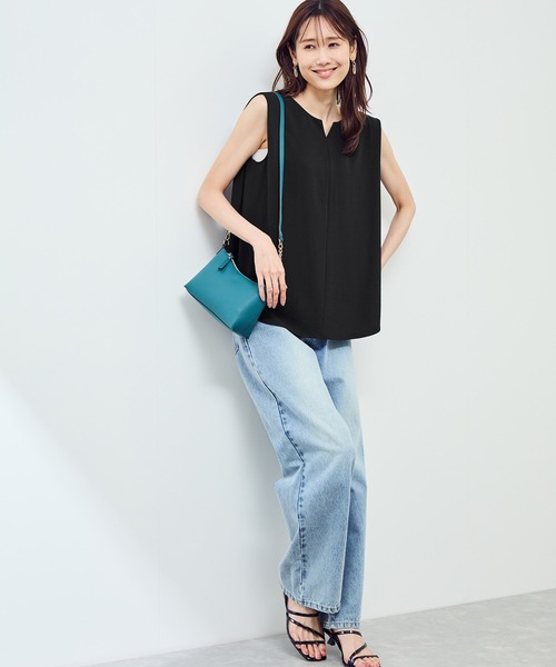 ROPE' PICNIC（ロペピクニック）の「ジョーゼット肩タックブラウス/セットアップ対応（シャツ/ブラウス・レディース・カーキ/ブラック/ネイビー・38/36）」の5枚目の写真