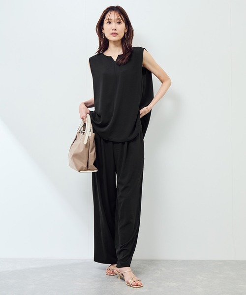 ROPE' PICNIC（ロペピクニック）の「ジョーゼット肩タックブラウス/セットアップ対応（シャツ/ブラウス・レディース・カーキ/ブラック/ネイビー・38/36）」の10枚目の写真