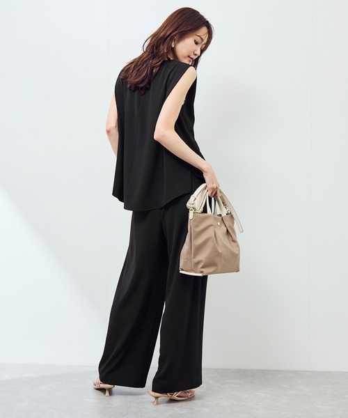 ROPE' PICNIC（ロペピクニック）の「ジョーゼット肩タックブラウス/セットアップ対応（シャツ/ブラウス・レディース・カーキ/ブラック/ネイビー・38/36）」の12枚目の写真