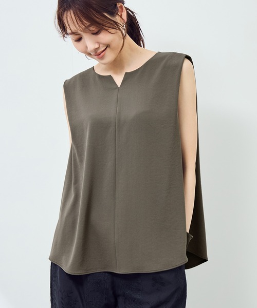 ROPE' PICNIC（ロペピクニック）の「ジョーゼット肩タックブラウス/セットアップ対応（シャツ/ブラウス・レディース・カーキ/ブラック/ネイビー・38/36）」の19枚目の写真