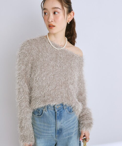 La boutique BonBon ラメポロニット 全骨格対応】Vネックラメニット | La boutique BonBon(ラブ