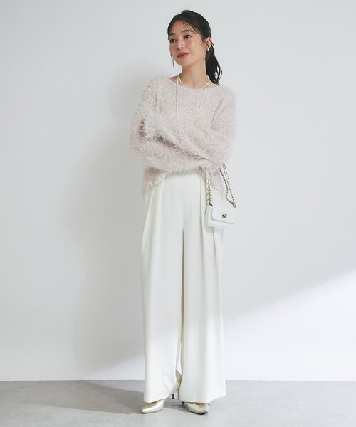 La boutique BonBon（ラブティックボンボン）の「【最強モテニット】フェザーヤーンラメニット（ニット/セーター・レディース・ライトベージュ/グレー系その他/ピンク・FREE）」の8枚目の写真