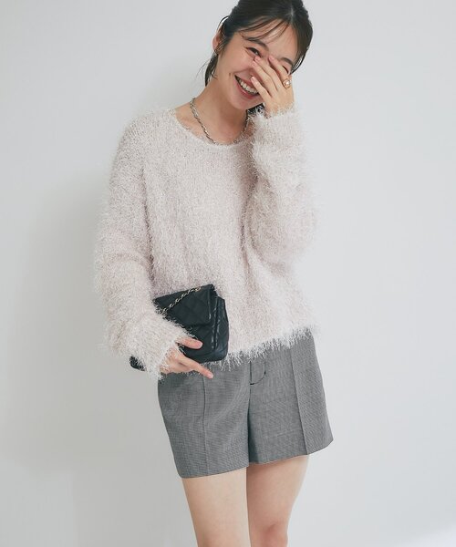 La boutique BonBon（ラブティックボンボン）の「【最強モテニット】フェザーヤーンラメニット（ニット/セーター・レディース・ライトベージュ/グレー系その他/ピンク・FREE）」の13枚目の写真