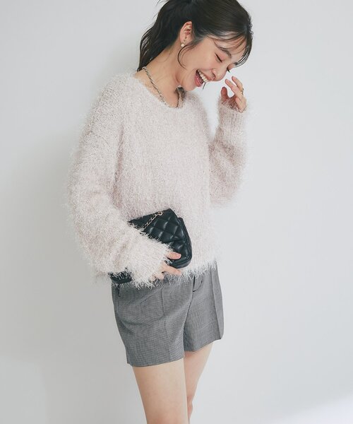 La boutique BonBon（ラブティックボンボン）の「【最強モテニット】フェザーヤーンラメニット（ニット/セーター・レディース・ライトベージュ/グレー系その他/ピンク・FREE）」の14枚目の写真