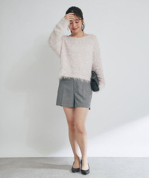 La boutique BonBon（ラブティックボンボン）の「【最強モテニット】フェザーヤーンラメニット（ニット/セーター・レディース・ライトベージュ/グレー系その他/ピンク・FREE）」の16枚目の写真