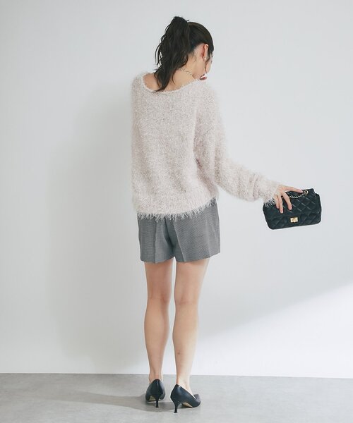 La boutique BonBon（ラブティックボンボン）の「【最強モテニット】フェザーヤーンラメニット（ニット/セーター・レディース・ライトベージュ/グレー系その他/ピンク・FREE）」の19枚目の写真