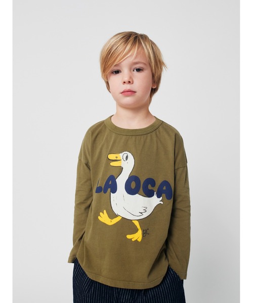 BOBO CHOSES（ボボショーズ）の「La Oca T-shirt（Tシャツ/カットソー・キッズ・カーキ・6-7YEAR/4-5YEAR/2-3YEAR/12-13y/10-11y/8-9y）」の2枚目の写真