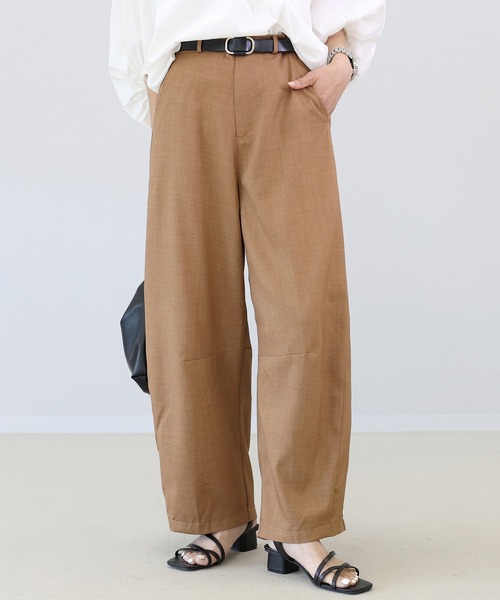 Aletta vita(アレッタビータ)の「エステルツイルカーブパンツ(その他パンツ・レディース・イエロー/ブラウン/グレイッシュベージュ・M)」の2枚目の写真