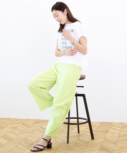 Aletta vita(アレッタビータ)の「エステルツイルカーブパンツ(その他パンツ・レディース・イエロー/ブラウン/グレイッシュベージュ・M)」の16枚目の写真