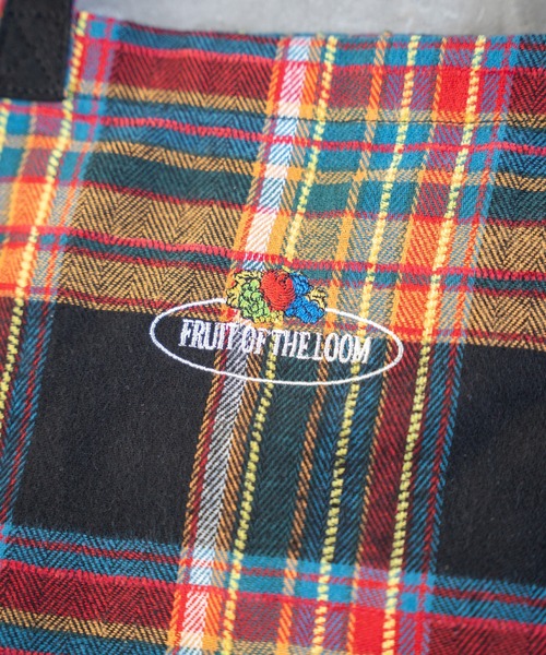 FRUIT OF THE LOOM(フルーツオブザルーム)の「FTL TARTAN CHECK TOTE BAG トートバッグ / チェック / A4 / ギフト プレゼント(ハンドバッグ・メンズ・グリーン/オレンジ/パープル・FREE)」の9枚目の写真