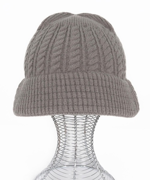 Magine（マージン）の「mko12991-Cable Knit Watcht ニット帽（ニットキャップ/ビーニー・メンズ・チャコール/ブラック・FREE）」の8枚目の写真