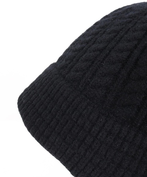 Magine（マージン）の「mko12991-Cable Knit Watcht ニット帽（ニットキャップ/ビーニー・メンズ・チャコール/ブラック・FREE）」の5枚目の写真