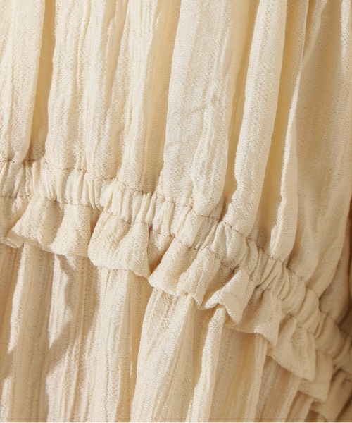 N.（N. Natural Beauty Basic）（エヌエヌナチュラルビューティーベーシック）の「楊柳シャーリングリボンブラウス（シャツ/ブラウス・レディース・アイボリー/レッド/ブラック・MEDIUM）」の10枚目の写真