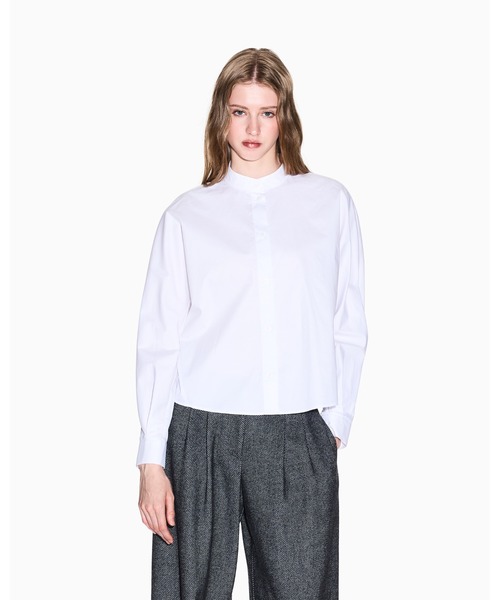ブラウス シャツ 「A|X アルマーニ エクスチェンジ」「オンライン限定」クロップド 長袖シャツ レディース ARMANI EXCHANGE ブラウス シャツ 「A|X アルマーニ
