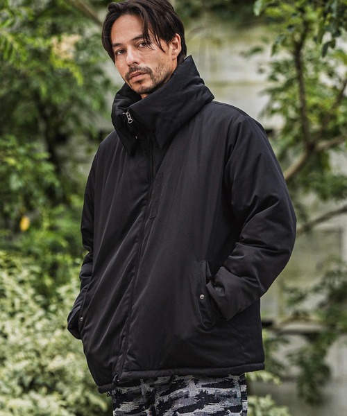 mj10943-ターンバックハイネックミリタリー中綿ジャケット（ミリタリー