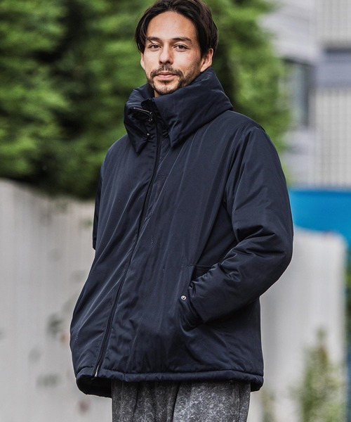 mj10943-ターンバックハイネックミリタリー中綿ジャケット（ミリタリー