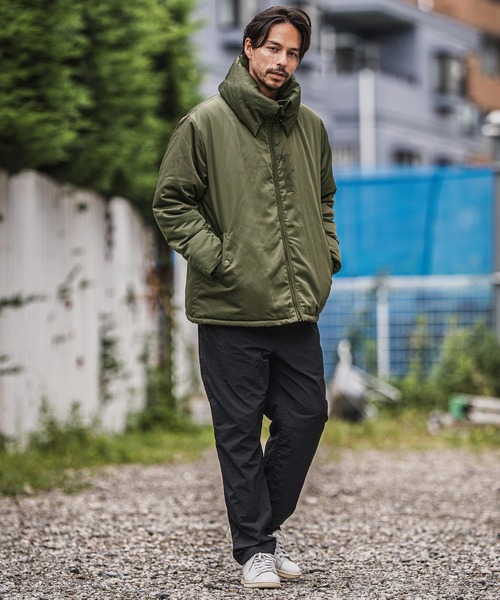 mj10943-ターンバックハイネックミリタリー中綿ジャケット（ミリタリー