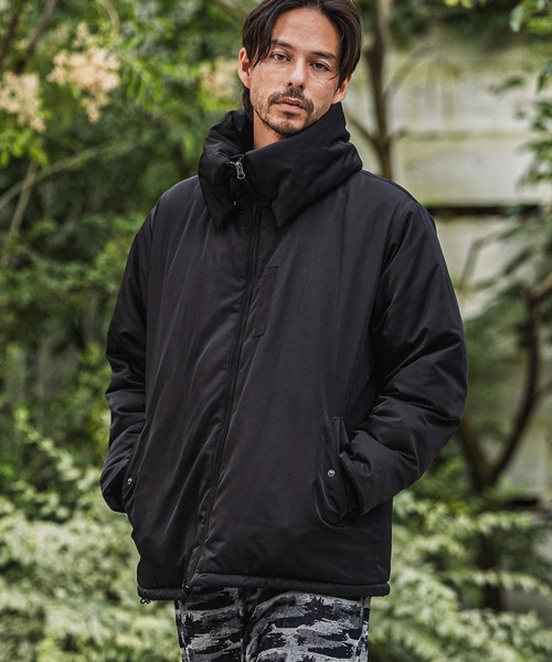 mj10943-ターンバックハイネックミリタリー中綿ジャケット（ミリタリー