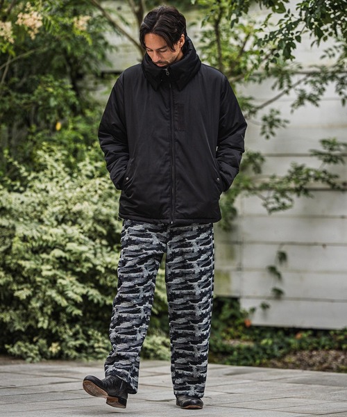 mj10943-ターンバックハイネックミリタリー中綿ジャケット（ミリタリー