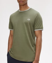 FRED PERRY(�t���b�h�y���[)��Twin Tipped T-Shirt�^�e�B�b�v���C���s�V���c(T�V���c/�J�b�g�\�[)