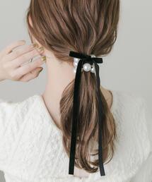 SMELLY | ビッグパールベロアリボンヘアゴム(ヘアゴム)