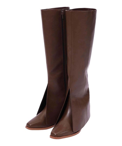 SPIRALGIRL(スパイラルガール)の「カバーロングブーツ(ブーツ・レディース・ブラウン/ブラック・LARGE/MEDIUM)」の19枚目の写真