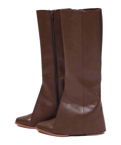 SPIRALGIRL(スパイラルガール)の「カバーロングブーツ(ブーツ・レディース・ブラウン/ブラック・LARGE/MEDIUM)」の15枚目の写真