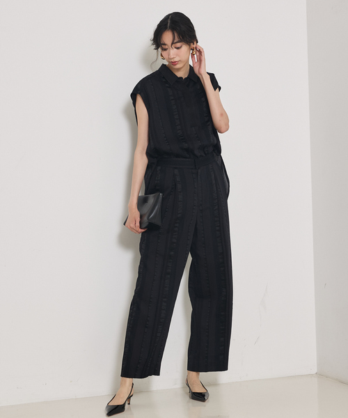 qualite（カリテ）の「【セットアップ対応】キュプラストライプパンツ（その他パンツ・レディース・ベージュ/ブラック・36/38）」の20枚目の写真