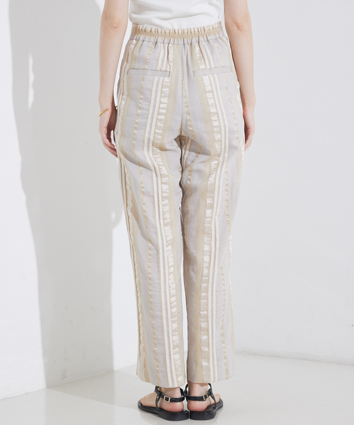 qualite（カリテ）の「【セットアップ対応】キュプラストライプパンツ（その他パンツ・レディース・ベージュ/ブラック・36/38）」の11枚目の写真