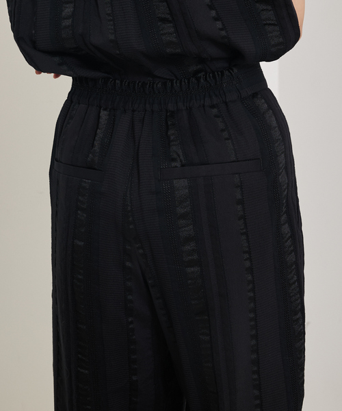 qualite（カリテ）の「【セットアップ対応】キュプラストライプパンツ（その他パンツ・レディース・ベージュ/ブラック・36/38）」の6枚目の写真