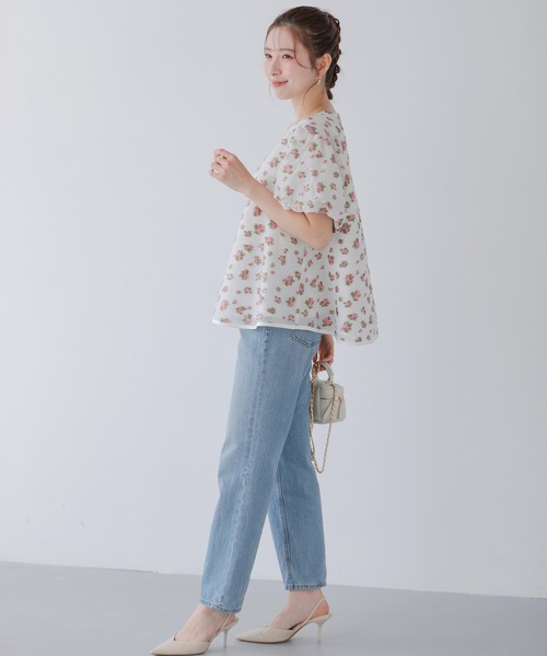 Fit more(フィットモア)の「フラワーボリュームスリーブトップス(その他トップス・レディース・ブラック/ピンク/イエロー・FREE)」の13枚目の写真