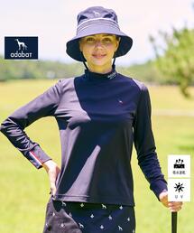 adabat（アダバット）の「【新レーベル ADABAT NAVY】UVカット/吸水速乾 インナー長袖モックネックT（Tシャツ/カットソー）」